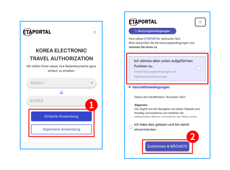 So registrieren Sie K-ETA Schritt für Schritt