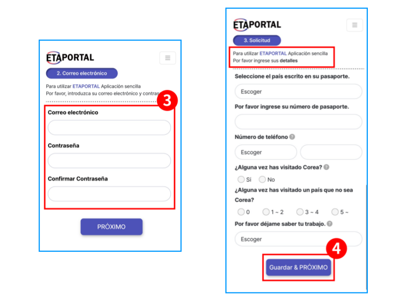 Cómo registrar K-ETA paso a paso