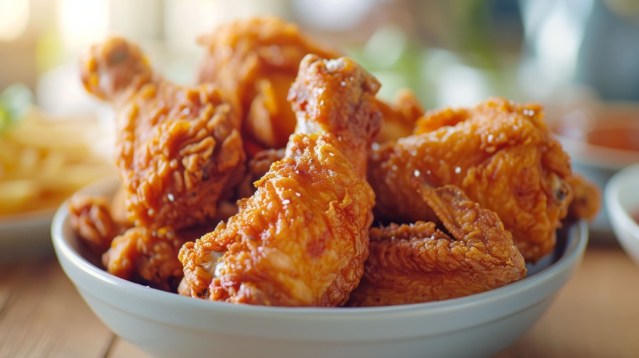 Korean fried chicken in a bowl